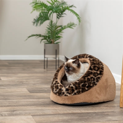Trixie Kattenmand Iglo Leo  Soft Pluche Bruin / Panterprint