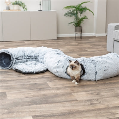 Trixie Harvey Pluche Speeltunnel / Donut Wit / Grijs